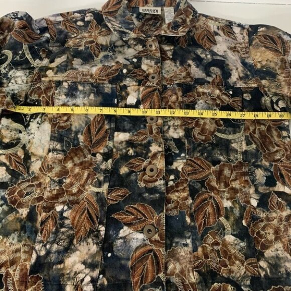 Chico’s Design Vintage Denim Patterned  Jacket - Picture 5 of 6